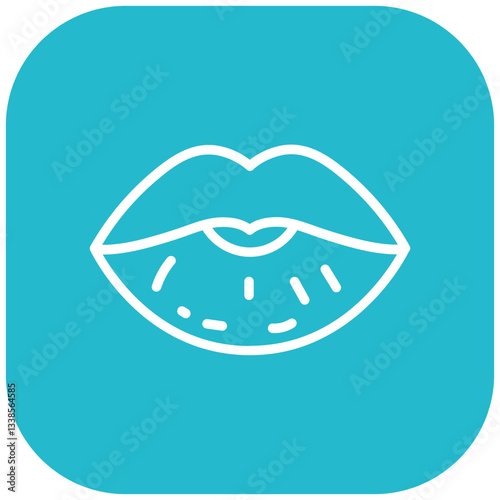 Lip Swelling Vector Icon