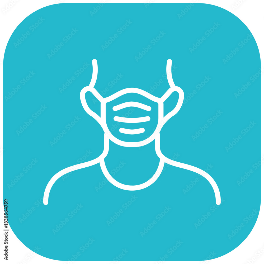 Fototapeta premium Respiratory Distress Vector Icon