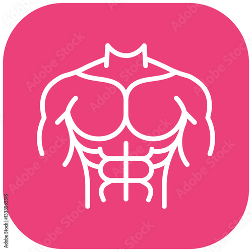 Pectoral Strain Vector Icon