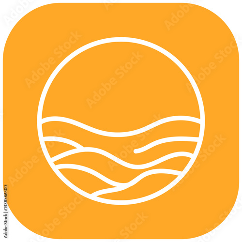 Misty Horizon Vector Icon