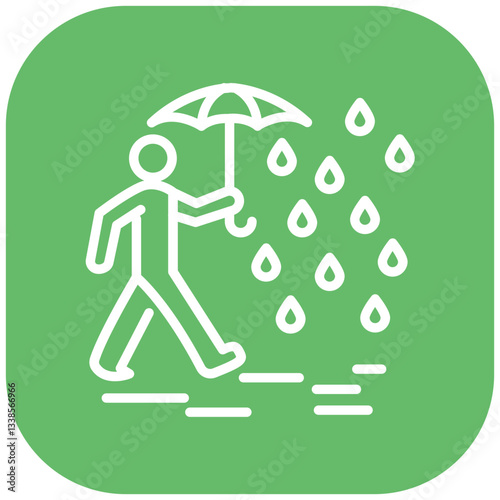 Rainy Adventures Vector Icon