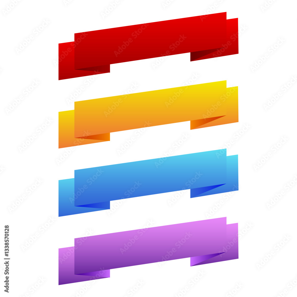 Set of banner, flag shapes.design elements. Vector illustration Set of banner, flag shapes.design elements. Vector illustration