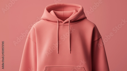 mockup realistic pink hoodie