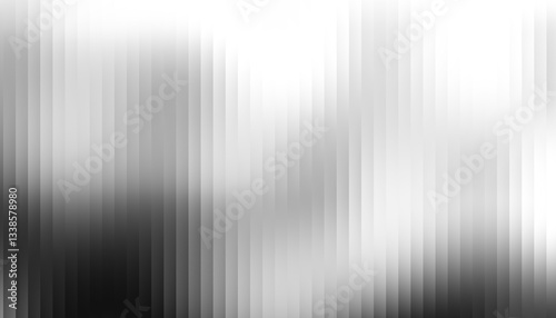 Fractal Glass Gradient Texture. Reed vertical lines patterned glass, overlay with transparent background. Universal monochrome black background stylish gradient