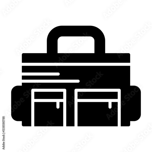Diaper bag Vector Solid Style Icon