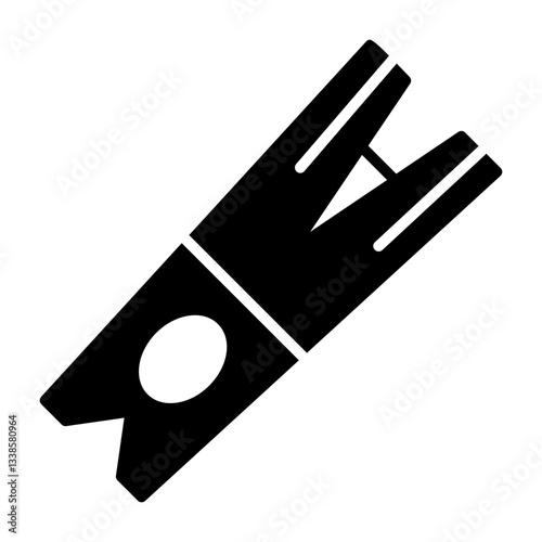 Clothespin Vector Solid Style Icon