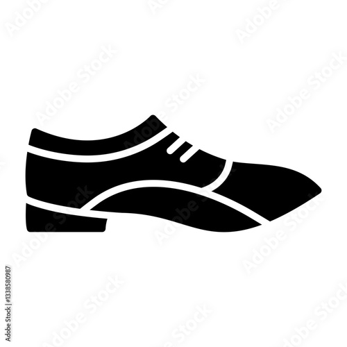 Shoe Vector Solid Style Icon