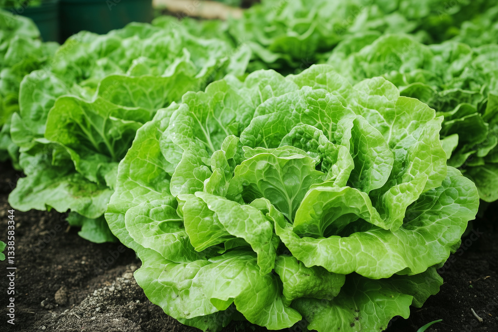 fresh lettuce in the garden fresh lettuce in the garden