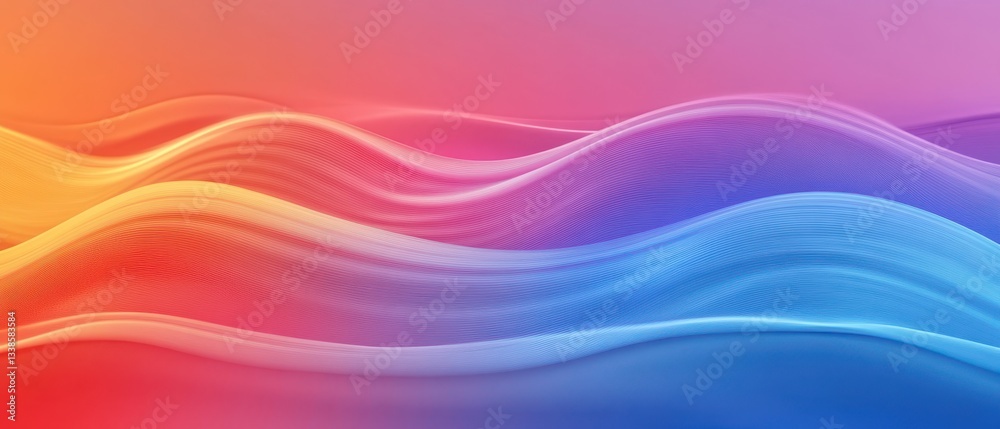 Abstract Gradient Waves in Vibrant Colors of Pink and Blue Abstract Gradient Waves in Vibrant Colors of Pink and Blue