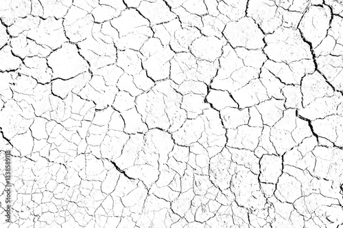 Obraz na płótnie Dried and cracked earth ground background, arid desert transparent texture overlay, global warming concept, png cut out w salonie