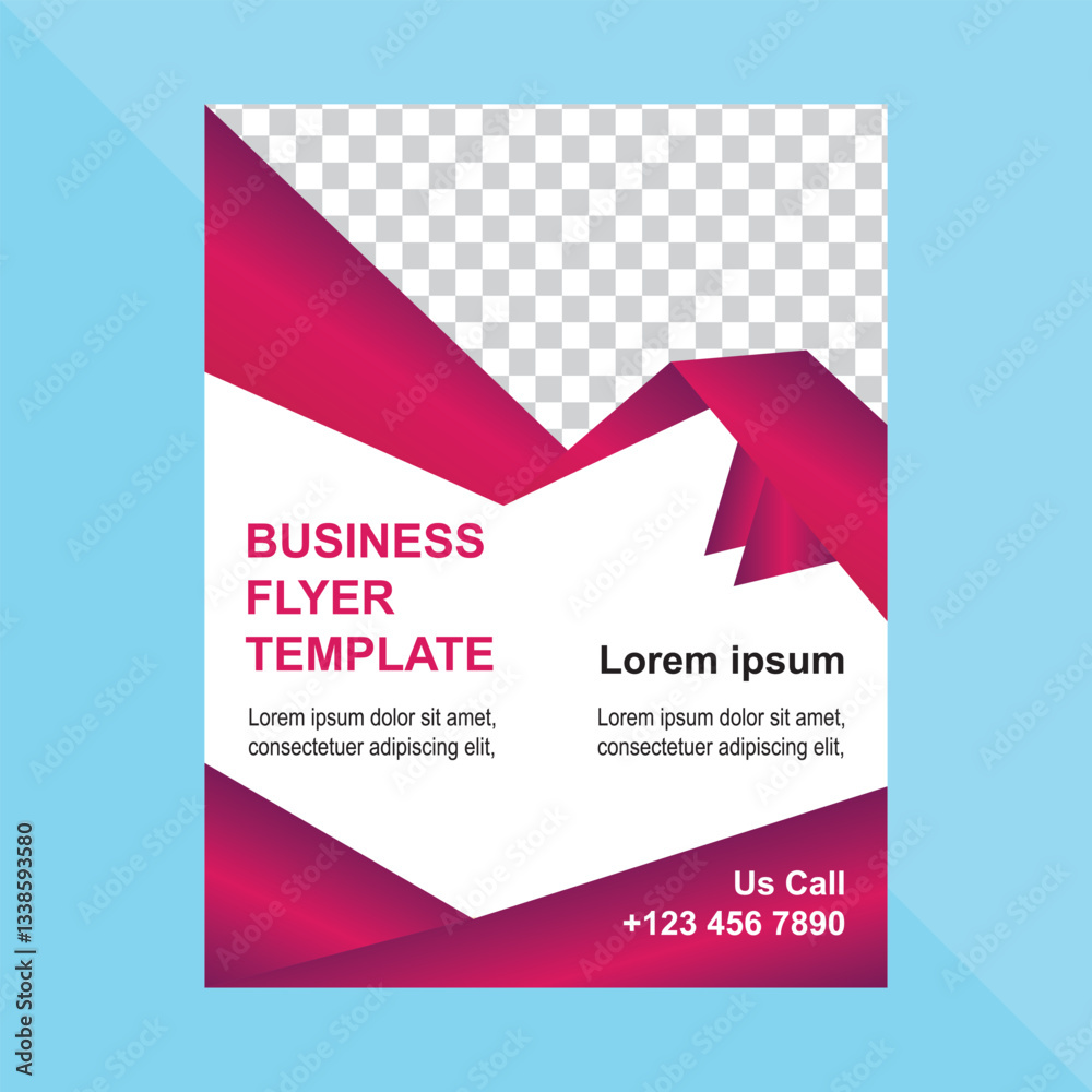 Fototapeta premium Business flyer template with photo