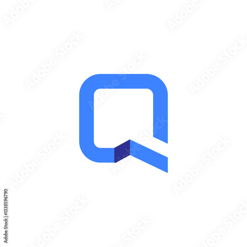 Abstract Blue and Purple Geometric Logo Icon
