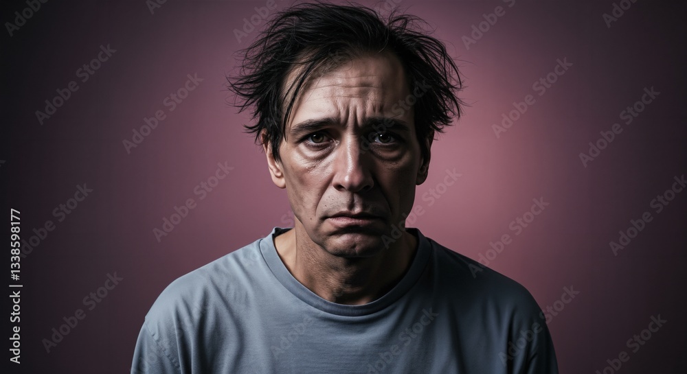 Portrait of a sad man Portrait of a sad man