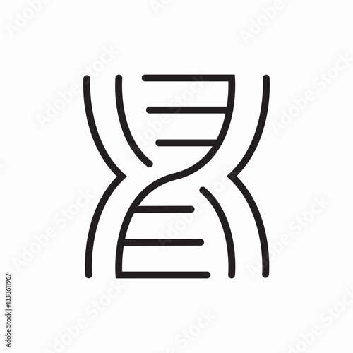 DNA genetic science biology icon vector sign