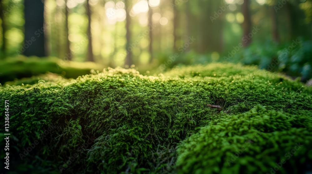 Closeup on moss in forest Closeup on moss in forest. Closeup on moss in forest Closeup on moss in forest.