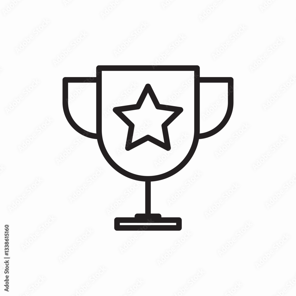 Trophy award achievement competition icon vector sign Trophy award achievement competition icon vector sign