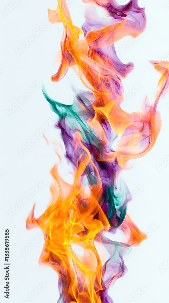 Fototapeta premium colorful smoke on black