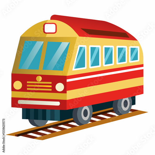 Toy train isolated  on white