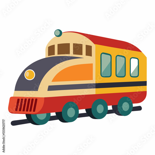 Toy train isolated  on white