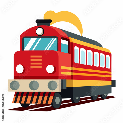 Toy train isolated  on white