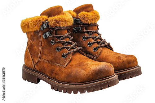 Stylish brown boots with fur trim suitable for cold weather adventures