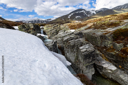 Obraz na plátně Rondane Nationalpark in Norwegen 26 - Peer Gynt Hytta