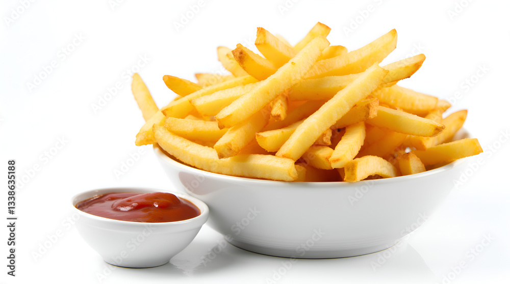 Crispy French Fries with Ketchup – Perfect Snack & Fast Food Crispy French Fries with Ketchup – Perfect Snack & Fast Food
