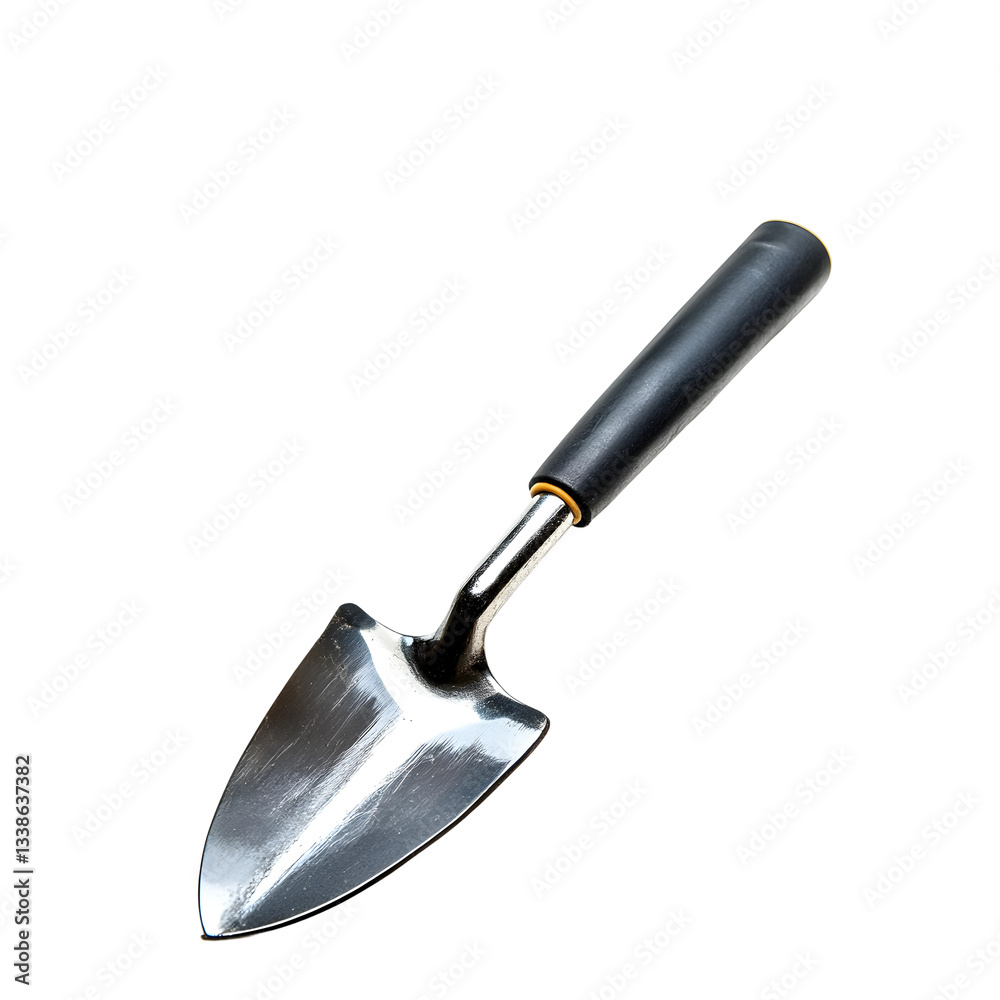 metal garden trowel with a sharp blade isolated on transparent background metal garden trowel with a sharp blade isolated on transparent background