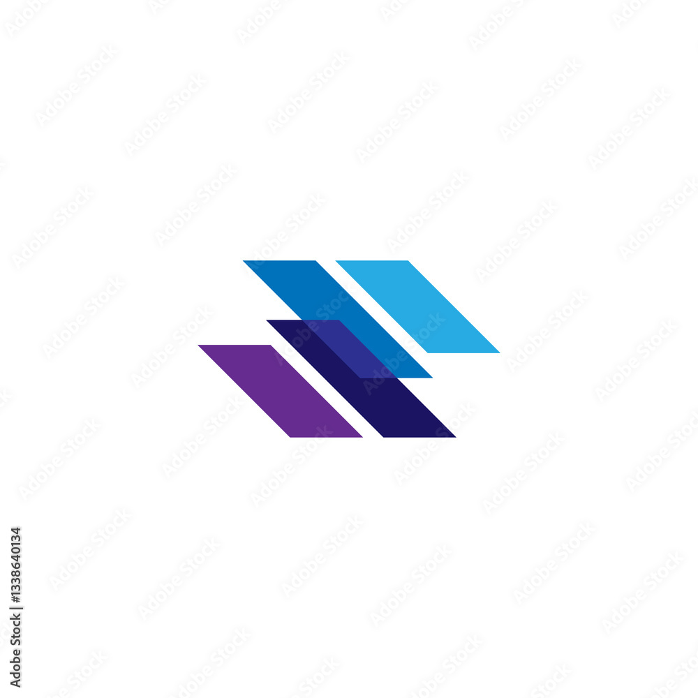 Abstract Geometric Design with Blue and Purple Shapes Abstract Geometric Design with Blue and Purple Shapes