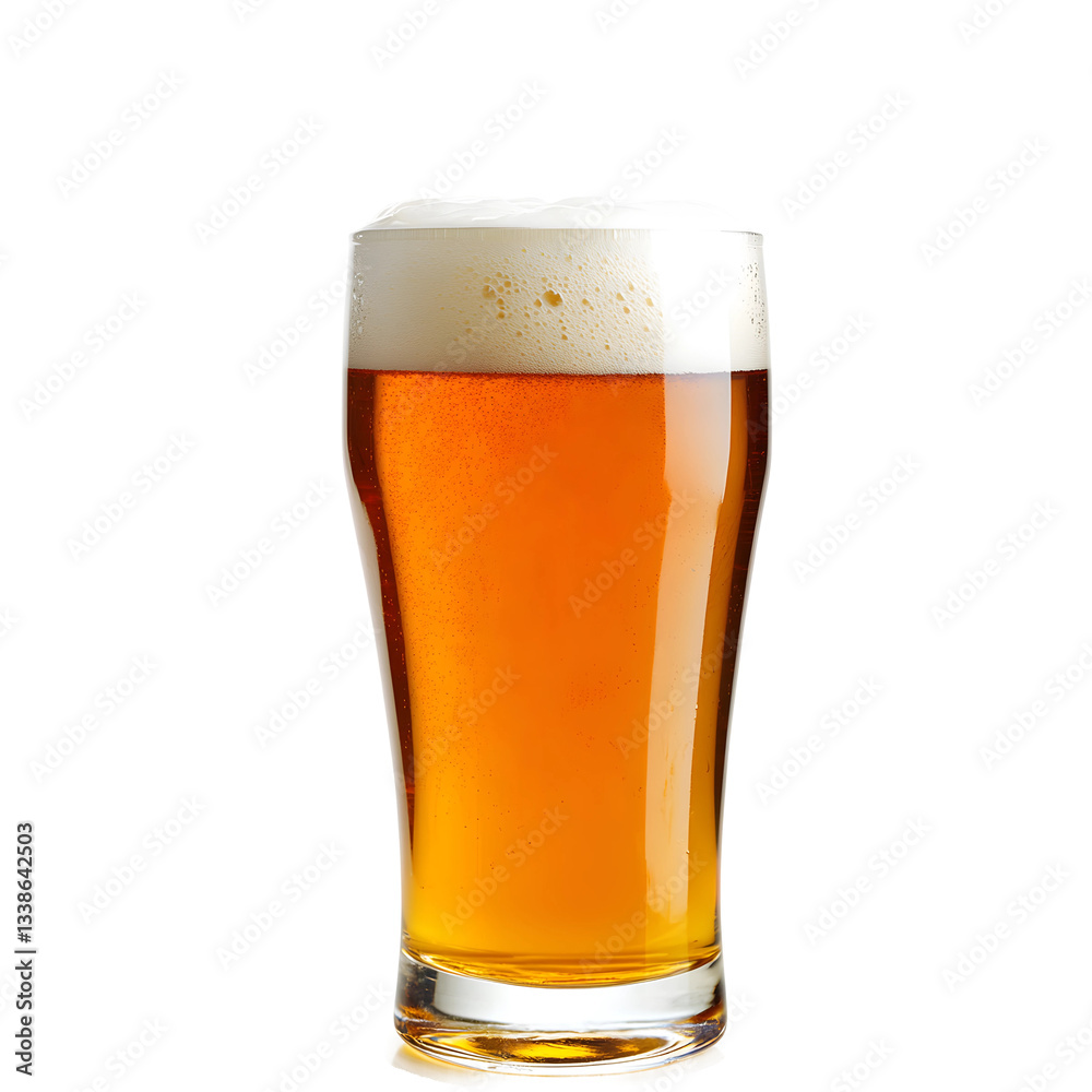 beer glass filled with pale ale and a foam isolated on transparent background beer glass filled with pale ale and a foam isolated on transparent background