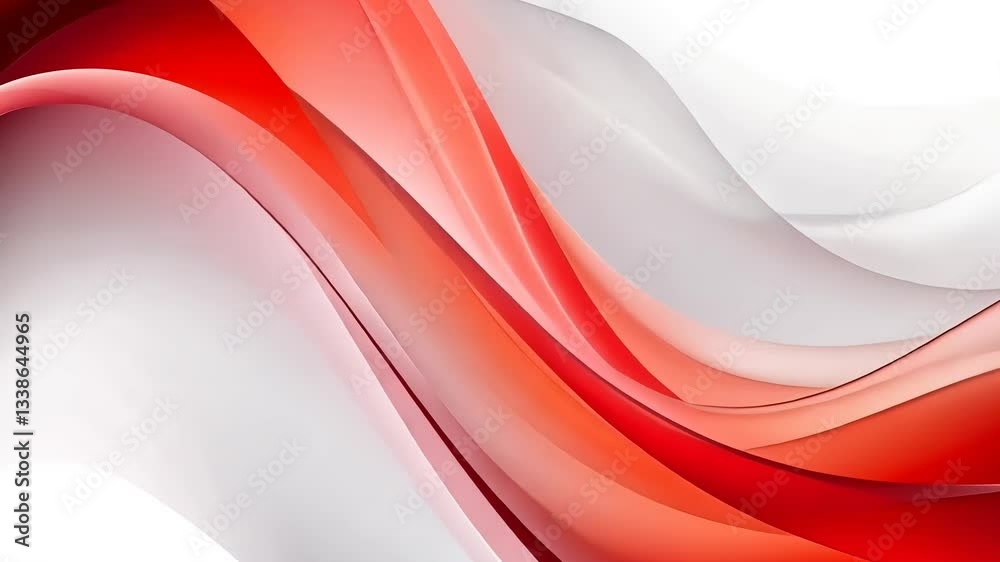 Abstract red and white flowing curves (1)