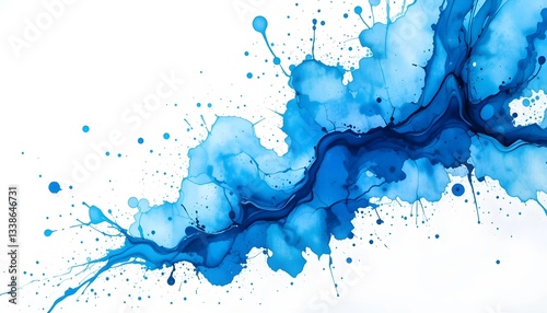 Abstract Blue Waves in Motion