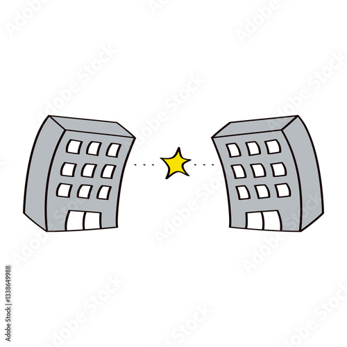ライバル視する会社のイラスト