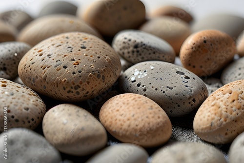 Stacked Stones in a Tranquil Desert Scene on a White Background
