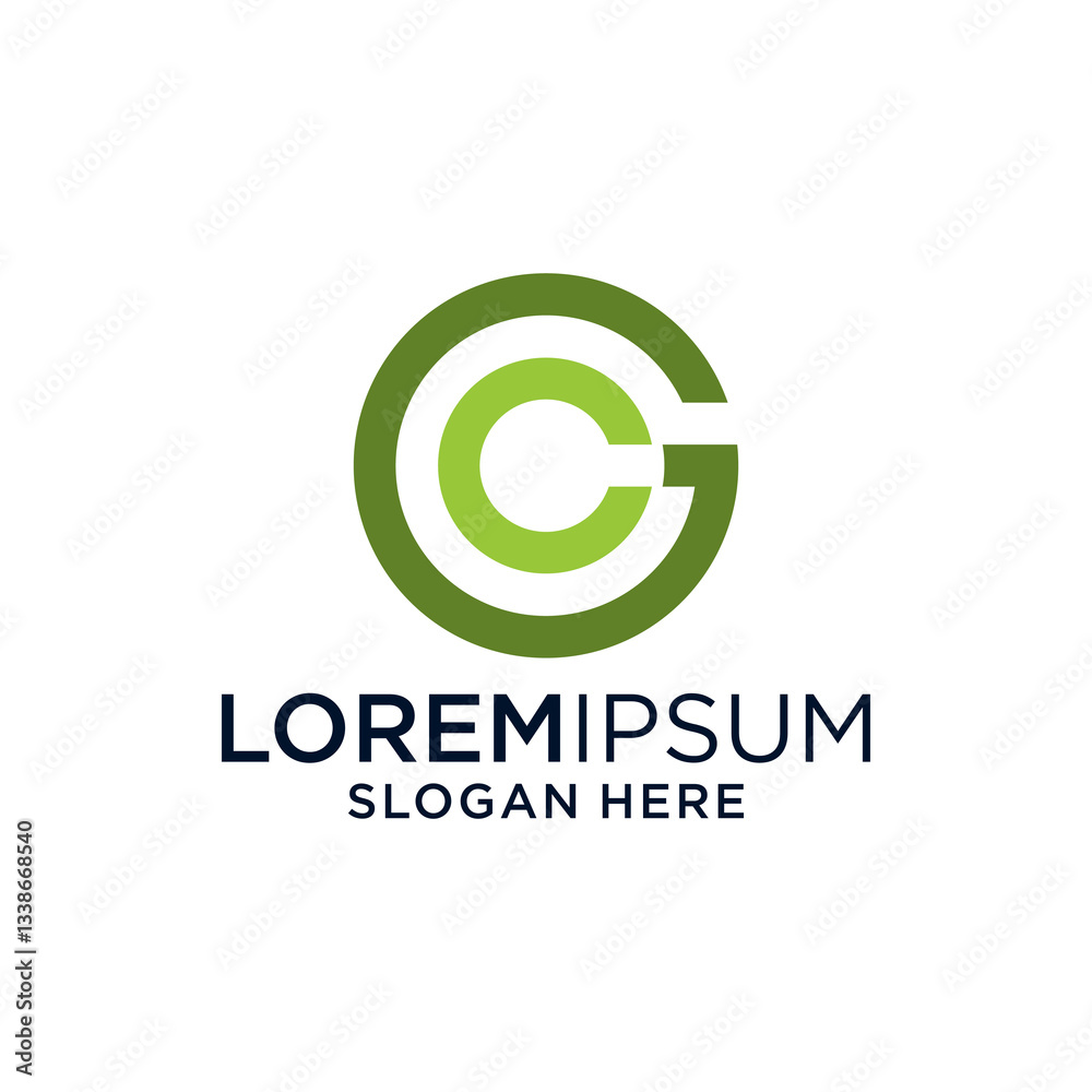 Abstract Green Circular Logo Design Abstract Green Circular Logo Design