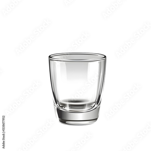 Wallpaper Mural empty glass on white background Torontodigital.ca