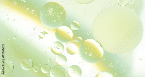 Obraz na płótnie Abstract Green water bubbles background w salonie