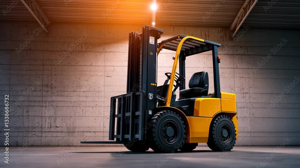 custom made wallpaper toronto digitalA forklift expertly maneuvers through a contemporary warehouse, showcasing seamless logistics.