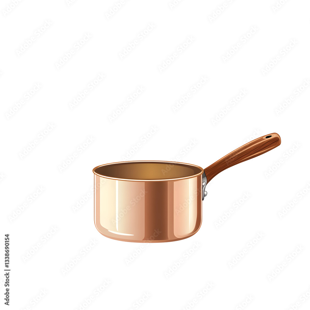 Vector of a copper saucepan Vector of a copper saucepan