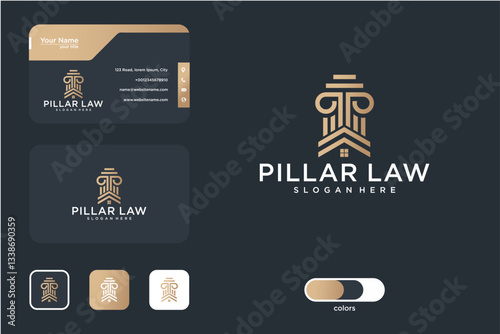 Abstract Modern Logo Design For Law Firm With Business Cards