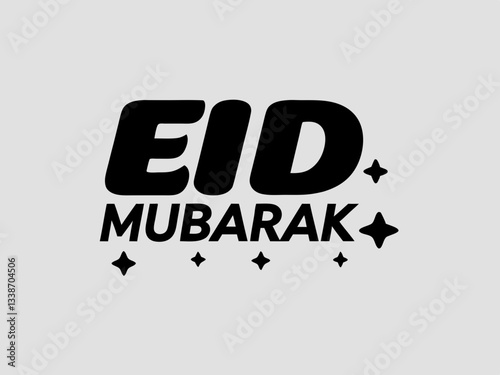 Bold & Festive Eid Mubarak Design Playful Vector Illustration