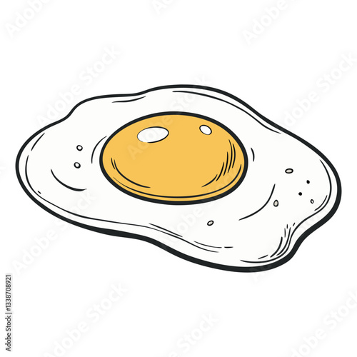 fried egg vector illustration