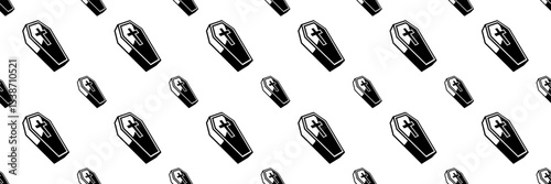 Coffin Icon Seamless Pattern Y_2203001