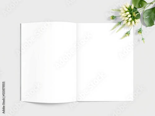 Legal Size 8.5x11 Spread Mockup - Design Template