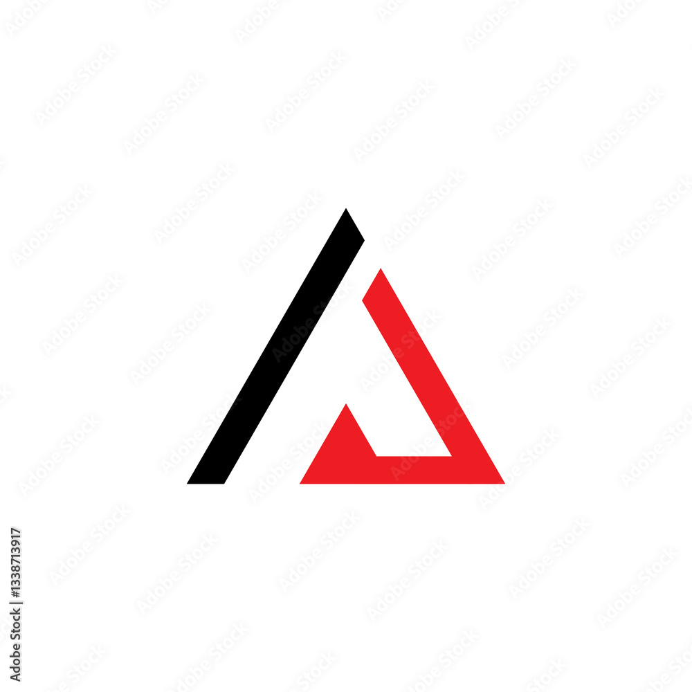 Abstract Red And Black Triangle Logo Design Abstract Red And Black Triangle Logo Design