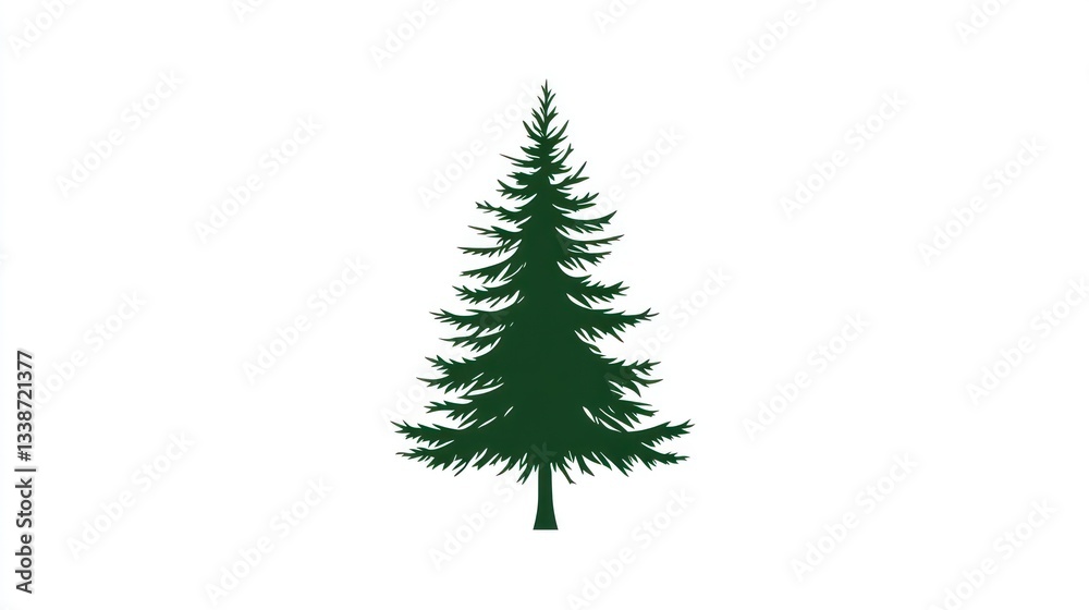 Simple Silhouette of a Fir Tree Simple Silhouette of a Fir Tree