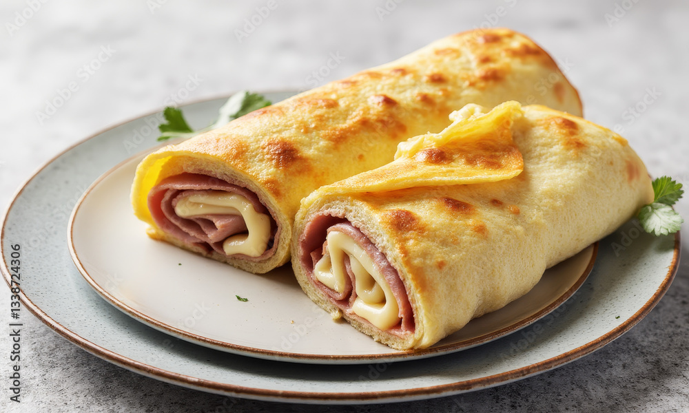 Ham and Cheese Omelet Roll Ham and Cheese Omelet Roll