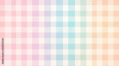 Pastel Colorful Checkered Background with Soft Tones Perfect for Creative Designs and Artistic Projects in Light and Gentle Visuals