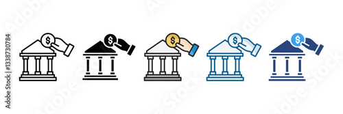 Deposit Icon Set Multiple Style Collection