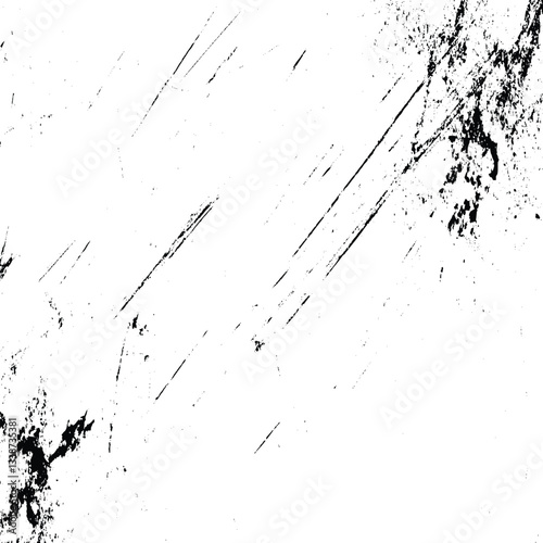 overlay texture with various monochrome black scratches and lines, rough and vintage old stained grunge texture scratched background, dusty and grainy texture of black and white background.